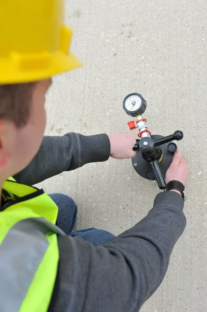 NDT James Bond Tester Smaller Operator View Concrete